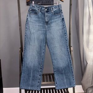 Uniqlo Light Blue Wide-Leg High-Rise Jeans